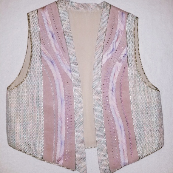 Vintage Sparkle Ruth Stonesifer Embroidered vest - Picture 1 of 6